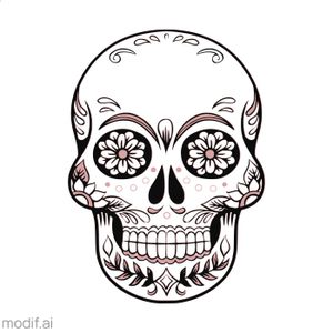 Skull Pillow Design Template