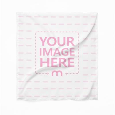 Square Fabric Scarf Mockup with Clean Isolated Background