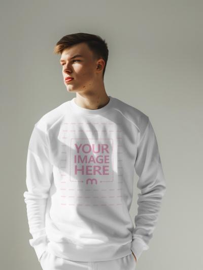 Stylish T-Shirt Mockup on Athletic Teen for Bold Designs