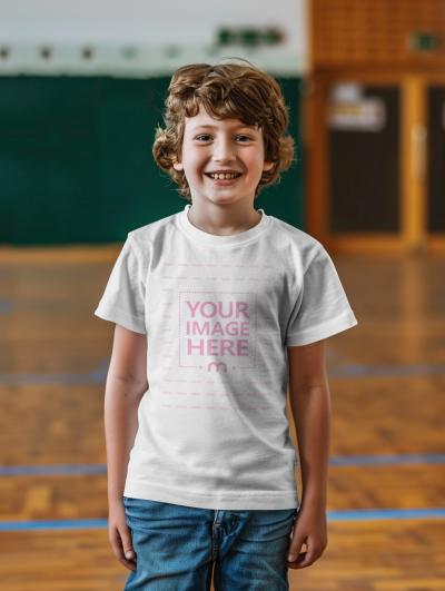 T-Shirt Mockup Generator for School Kids With Model