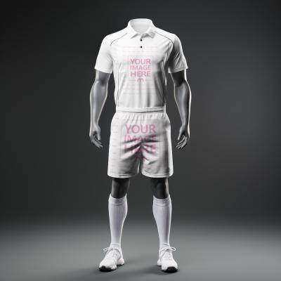 Football Jersey Player Kit Mockup Generator on Mannequin 