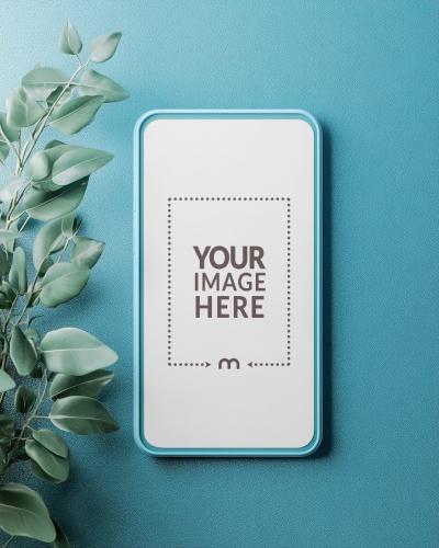 Top View of Smartphone Mockup for Advertisements and Apps