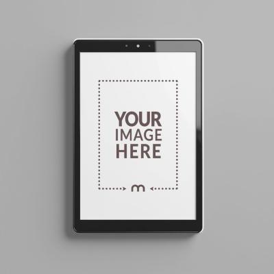 Top View of Tab Mockup Generator in Isolated Background