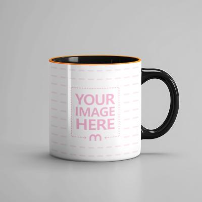 Two Colored Coffee Mug Mockup Generator in Isolated Background