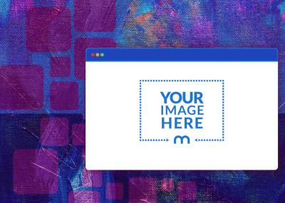 Website Browser Mockup with Colorful Background