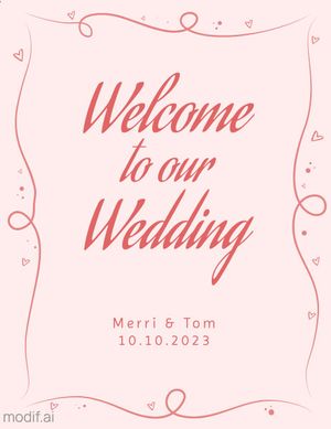 Wedding Welcome Sign Design Template