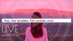 YouTube Music Streaming Banner Template for Meditation