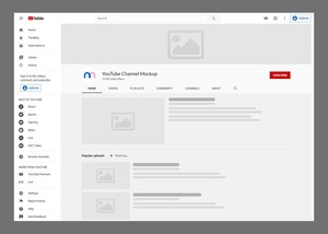 YouTube Profile Mockup (Desktop)